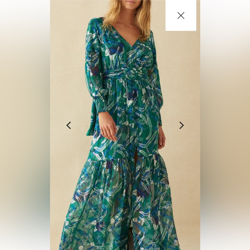 Ba&sh Green Maxi Dress size Small
